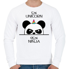 PRINTFASHION Egyszarvú ninja - Férfi pulóver - Fehér