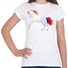 PRINTFASHION Egyszarvú - Női póló - Fehér