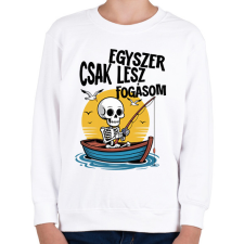 PRINTFASHION Egyszer csak lesz fogásom - Gyerek pulóver - Fehér gyerek pulóver, kardigán