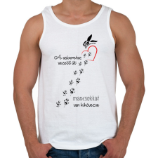 PRINTFASHION Együtt A Kisállatokért Alapítvány - Férfi atléta - Fehér atléta, trikó