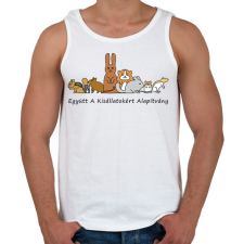 PRINTFASHION Együtt A Kisállatokért Alapítvány - Férfi atléta - Fehér atléta, trikó
