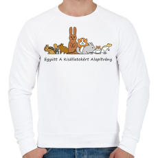 PRINTFASHION Együtt A Kisállatokért Alapítvány - Férfi pulóver - Fehér