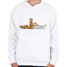 PRINTFASHION Együtt A Kisállatokért Alapítvány - Gyerek kapucnis pulóver - Fehér gyerek pulóver, kardigán