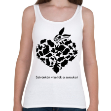 PRINTFASHION Együtt A Kisállatokért Alapítvány - Női atléta - Fehér női trikó