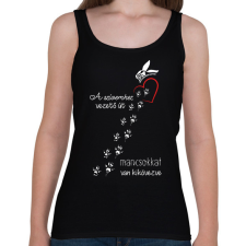 PRINTFASHION Együtt A Kisállatokért Alapítvány - Női atléta - Fekete női trikó