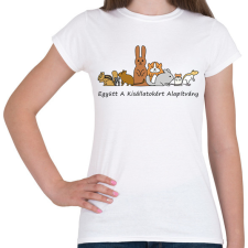 PRINTFASHION Együtt A Kisállatokért Alapítvány - Női póló - Fehér női póló