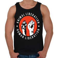 PRINTFASHION Együtt az állatokért!  - Férfi atléta - Fekete atléta, trikó