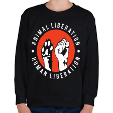 PRINTFASHION Együtt az állatokért!  - Gyerek pulóver - Fekete gyerek pulóver, kardigán