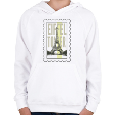 PRINTFASHION Eiffel Tower - Gyerek kapucnis pulóver - Fehér gyerek pulóver, kardigán