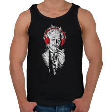 PRINTFASHION Einsteiin - Férfi atléta - Fekete