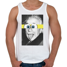 PRINTFASHION Einstein - Férfi atléta - Fehér