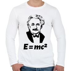 PRINTFASHION Einstein  - Férfi hosszú ujjú póló - Fehér