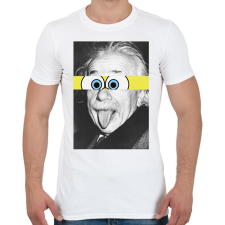 PRINTFASHION Einstein - Férfi póló - Fehér férfi póló
