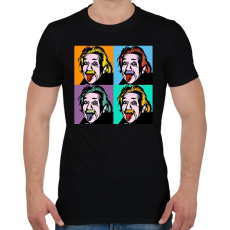 PRINTFASHION Einstein - Férfi póló - Fekete