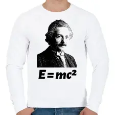 PRINTFASHION Einstein - Férfi pulóver - Fehér férfi pulóver, kardigán