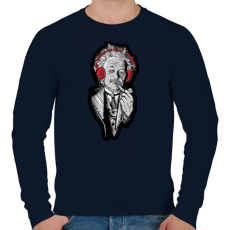 PRINTFASHION Einstein - Férfi pulóver - Sötétkék