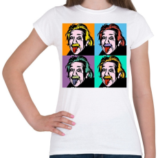 PRINTFASHION Einstein - Női póló - Fehér