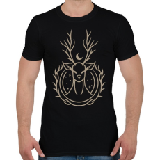 PRINTFASHION Éjjeli szarvas - Férfi póló - Fekete