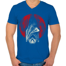 PRINTFASHION Éjjellátó - Férfi V-nyakú póló - Királykék férfi póló