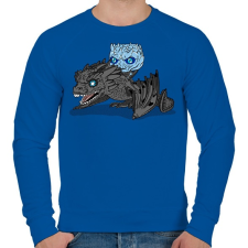 PRINTFASHION Éjkirály - Férfi pulóver - Királykék férfi pulóver, kardigán