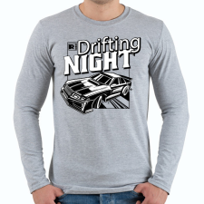 PRINTFASHION Éjszakai dritftelés - Férfi hosszú ujjú póló - Sport szürke férfi póló