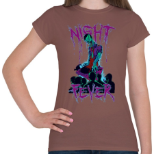 PRINTFASHION Éjszakai láz - Női póló - Mogyoróbarna női póló