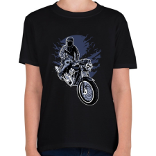 PRINTFASHION éjszakai motoros - Gyerek póló - Fekete gyerek póló