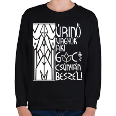 PRINTFASHION ékesszóló úrikisasszony.w - Gyerek pulóver - Fekete