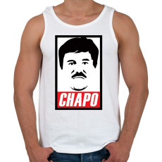 PRINTFASHION El Chapo - Férfi atléta - Fehér