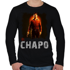 PRINTFASHION el chapo - Férfi hosszú ujjú póló - Fekete