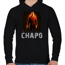 PRINTFASHION el chapo - Férfi kapucnis pulóver - Fekete