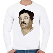 PRINTFASHION El Chapo - Férfi pulóver - Fehér férfi pulóver, kardigán