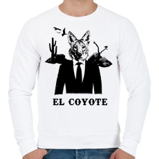 PRINTFASHION el coyote - Férfi pulóver - Fehér
