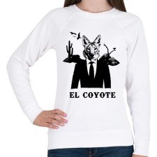 PRINTFASHION el coyote - Női pulóver - Fehér női pulóver, kardigán