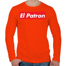 PRINTFASHION El patron - Férfi hosszú ujjú póló - Narancs férfi póló