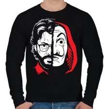 PRINTFASHION El Professor - Férfi pulóver - Fekete férfi pulóver, kardigán