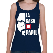 PRINTFASHION El Professor - Női atléta - Sötétkék női trikó