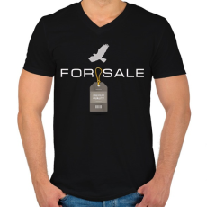 PRINTFASHION ELADÓ - Férfi V-nyakú póló - Fekete