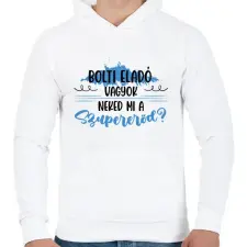 PRINTFASHION Eladó - Szupererő - Férfi kapucnis pulóver - Fehér férfi pulóver, kardigán