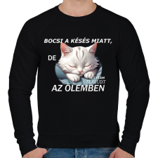 PRINTFASHION elaludt az ölemben - Férfi pulóver - Fekete férfi pulóver, kardigán