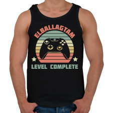 PRINTFASHION Elballagtam, level complete - Férfi atléta - Fekete atléta, trikó