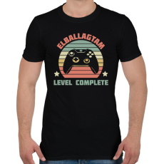 PRINTFASHION Elballagtam, level complete - Férfi póló - Fekete