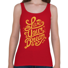 PRINTFASHION Éld az álmod - Női atléta - Cseresznyepiros női trikó