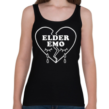 PRINTFASHION Elder emo heart - Női atléta - Fekete női trikó
