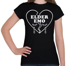 PRINTFASHION Elder emo heart - Női póló - Fekete