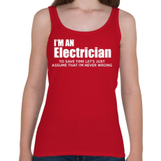 PRINTFASHION ELECTRICIAN - Női atléta - Cseresznyepiros