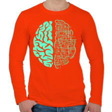 PRINTFASHION Electroagy - Férfi hosszú ujjú póló - Narancs férfi póló