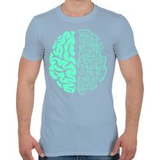 PRINTFASHION Electroagy - Férfi póló - Világoskék