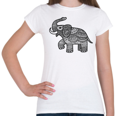 PRINTFASHION Elefánt - fekete - Női póló - Fehér