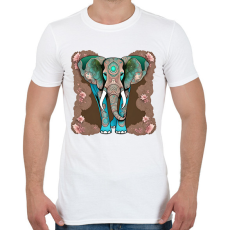 PRINTFASHION Elefánt - Férfi póló - Fehér